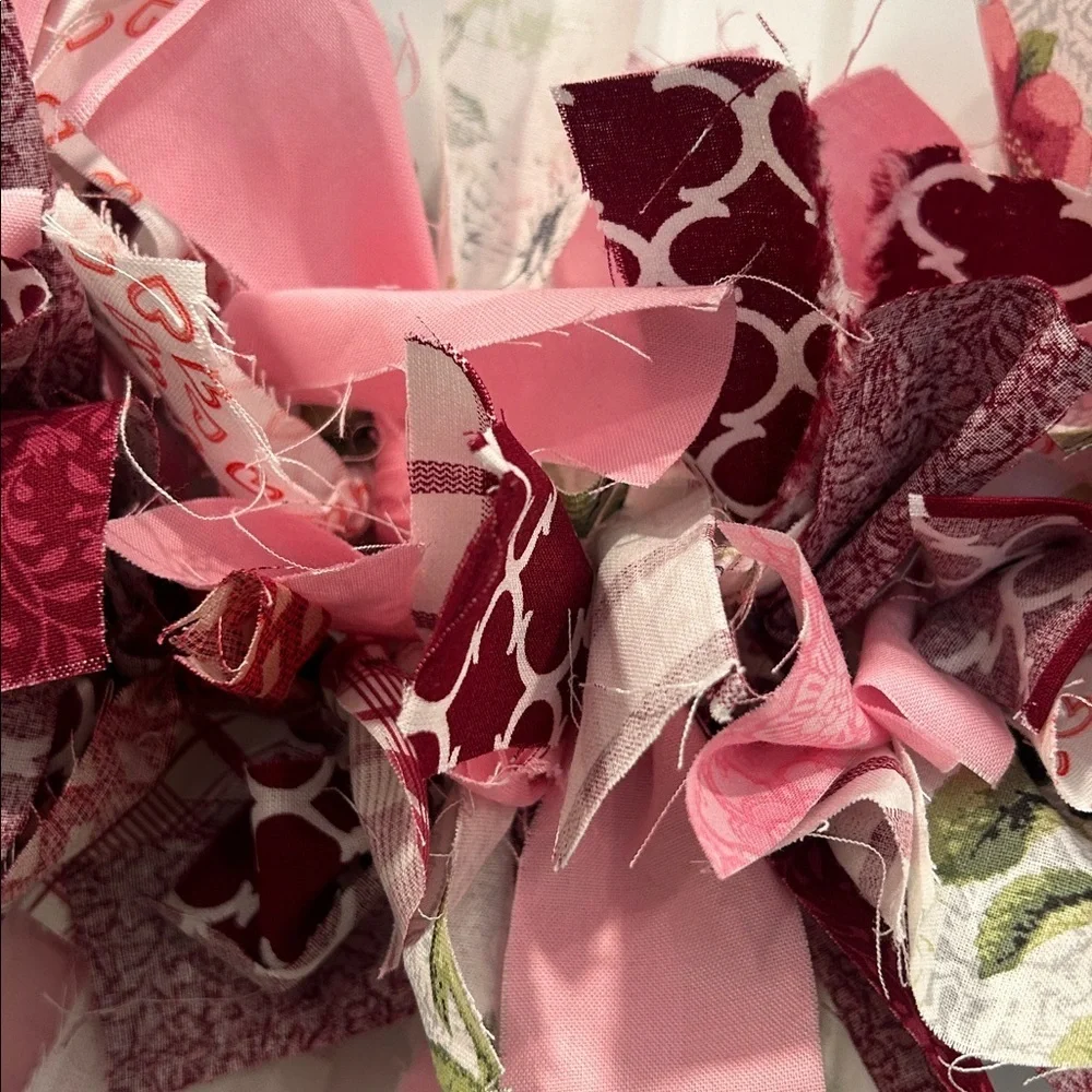 Festive Pink and Red Holiday Wreath